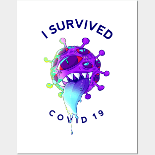I SURVIVED COVID 19 Posters and Art